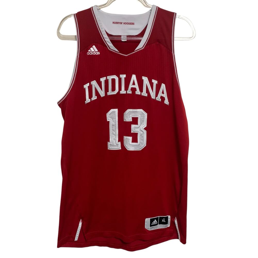 Adidas NCAA Indiana Hurryin' Hoosiers #13 Jersey Womens Size XL Length +2
